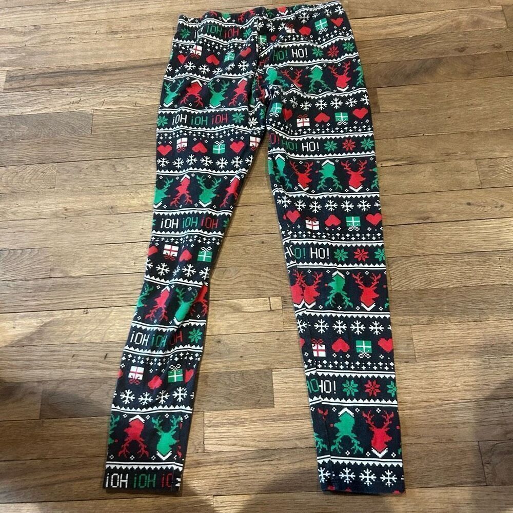 Bundle holiday Christmas leggings size medium - Picture 9 of 11